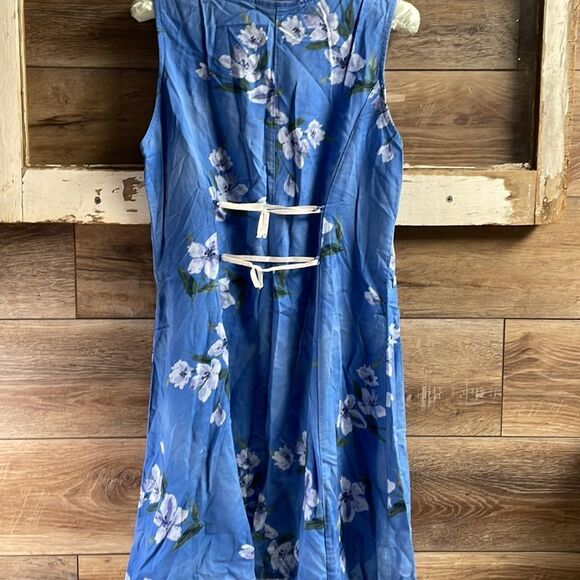 DBY Ltd Ladies Blue Floral Dress, Size 9/10 - Picture 3 of 3